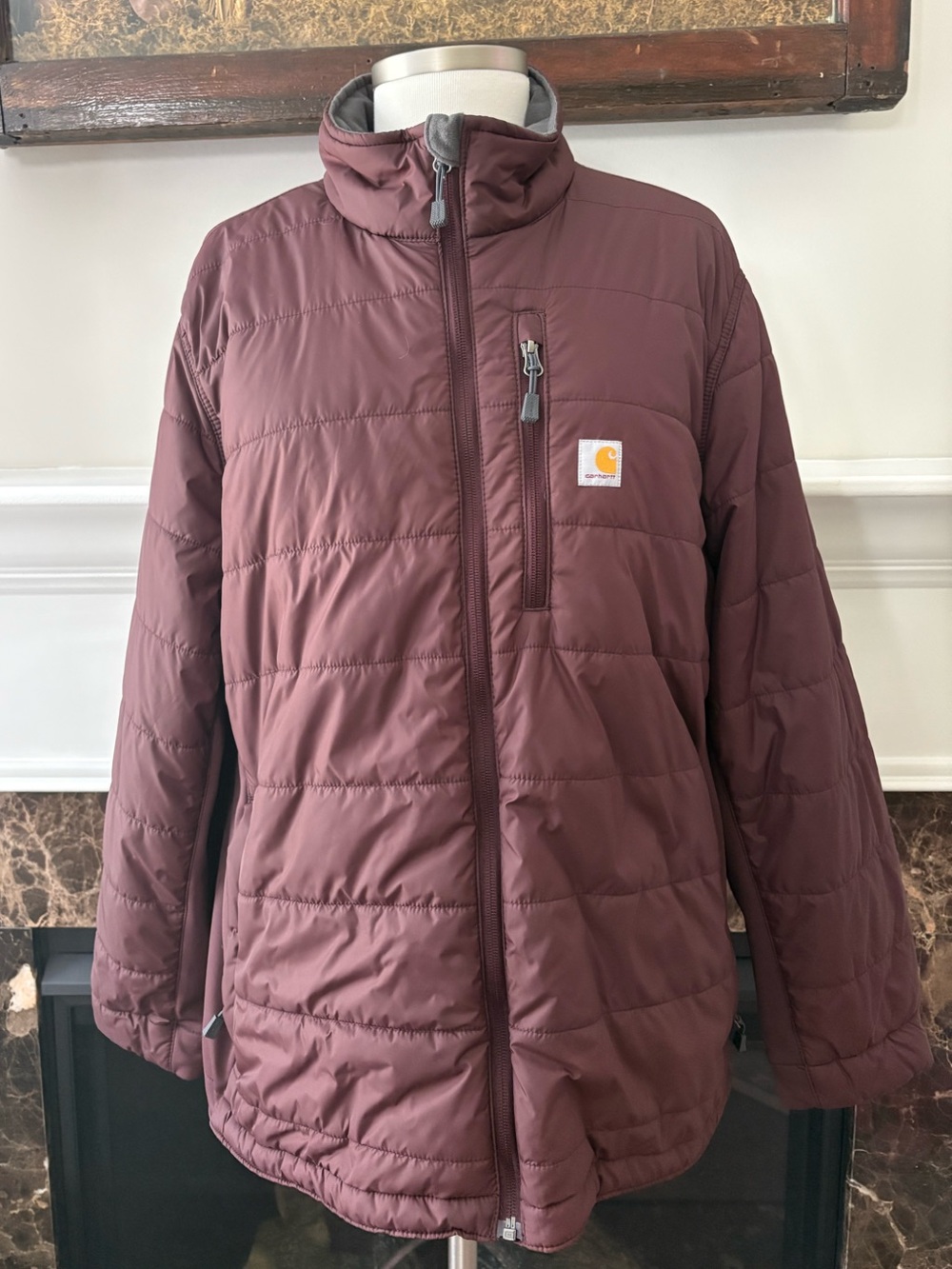 NWOT Carhartt Rain Defender Puffer Jacket Women's 2X Blackberry Insulated 105912